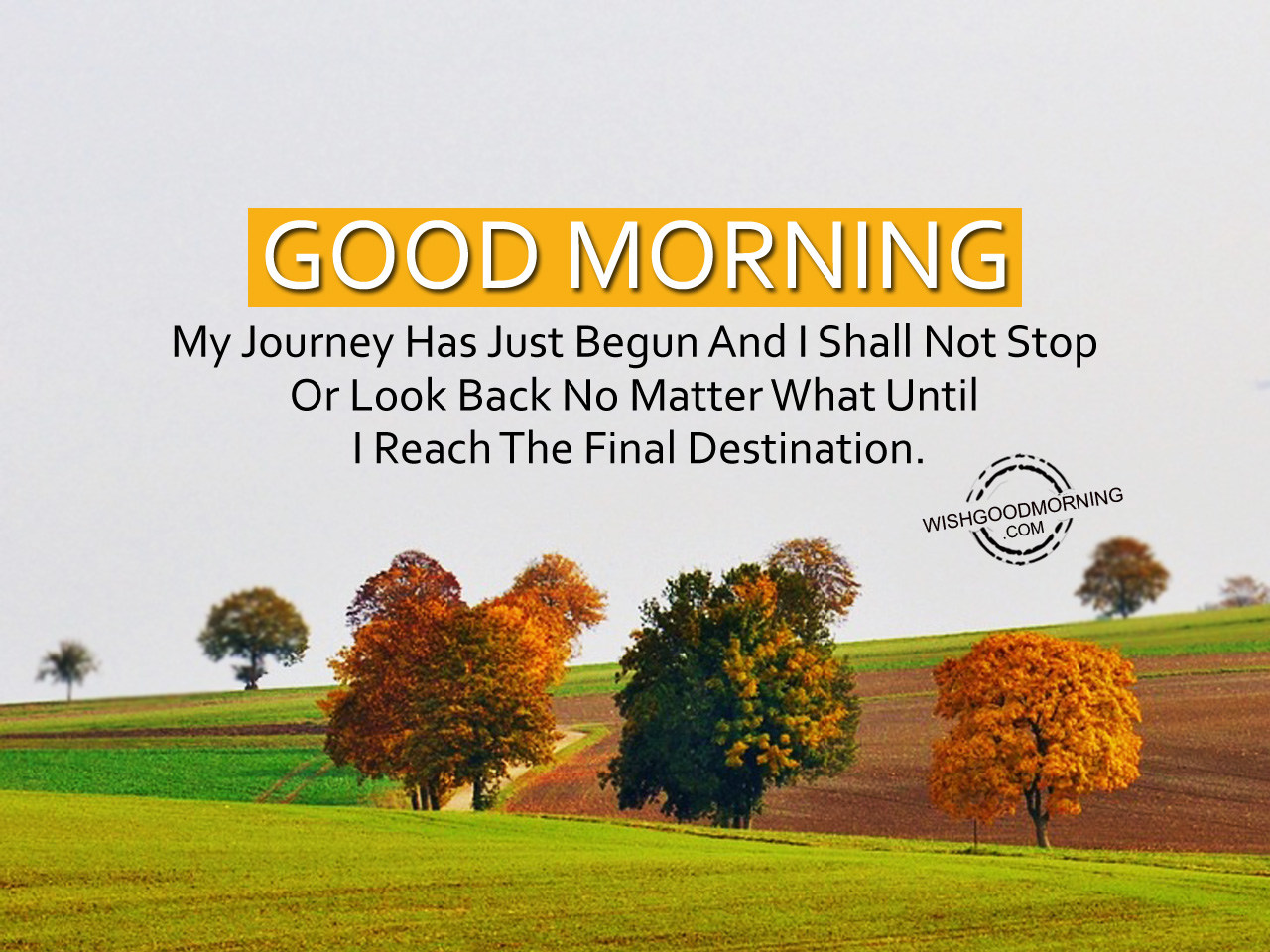 good morning happy journey