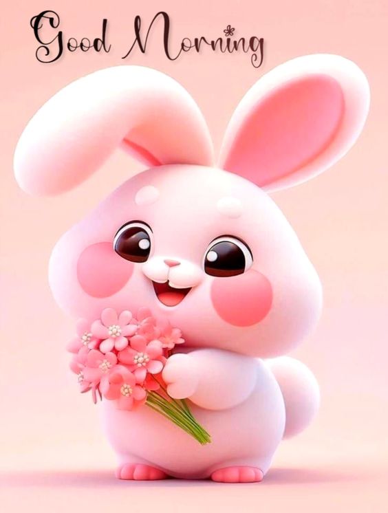 Good Morning Rabbit Flower - Good Morning Pictures – WishGoodMorning.com