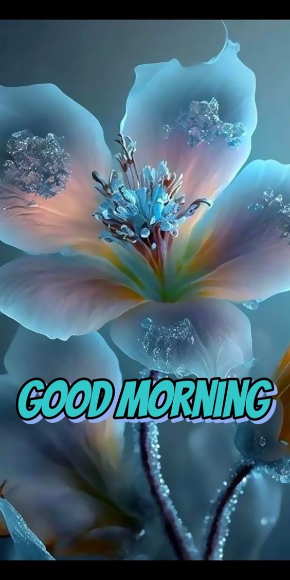 Wonderful Good Morning Blue Flower Pic - Good Morning Pictures ...